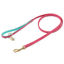 Digby and Fox Padded Leather Dog Lead - Pink and Aqua
