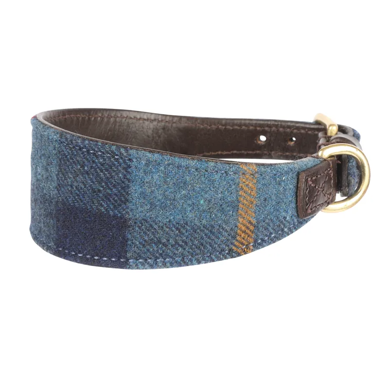 Digby and Fox Tweed Greyhound Collar - Navy-1