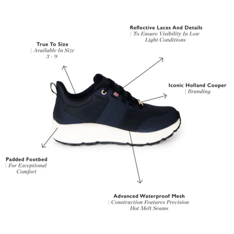 Holland Cooper Burghley Waterproof Trainer - Ink Navy-9