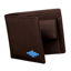 Pampeano Moneda Brown Leather Coin Wallet - Blue Stitch