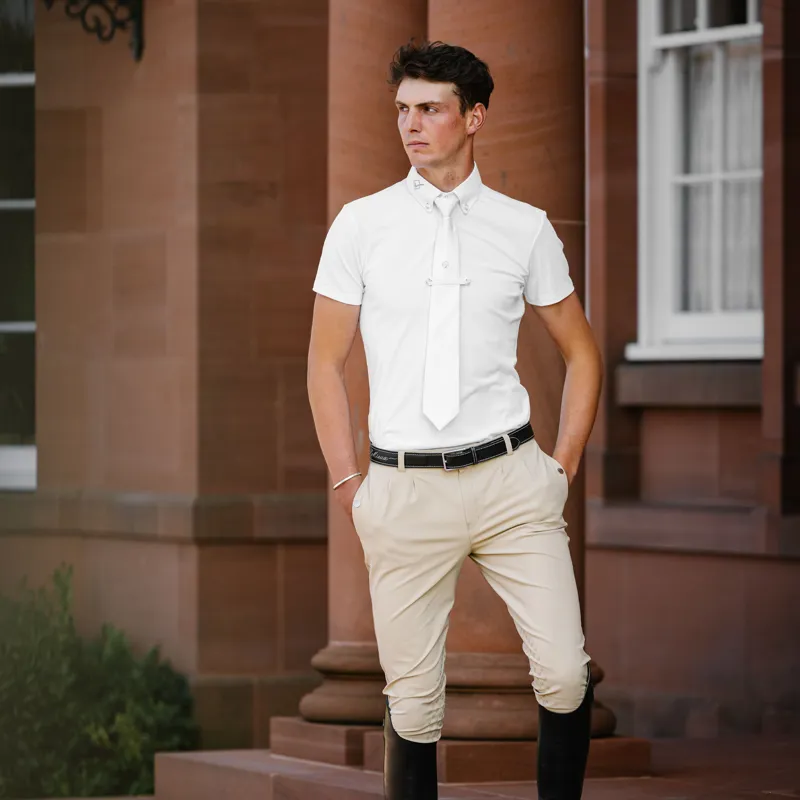 LeMieux Mens Elite Classic Pleated Breeches - Beige-2
