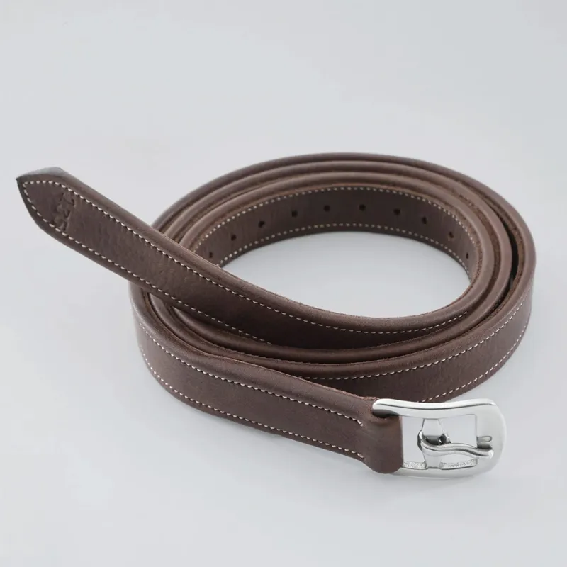 Premier Equine German Aniline Stirrup Leathers - Brown-1