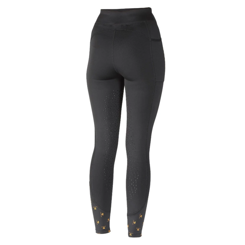 Aubrion Porter Ladies Winter Riding Tights - Jet Black-2