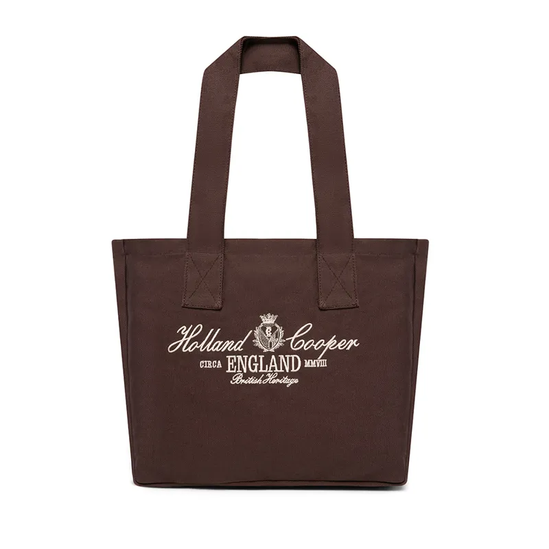 Holland Cooper Ladies Essential Tote Bag - Chocolate Ecru-2