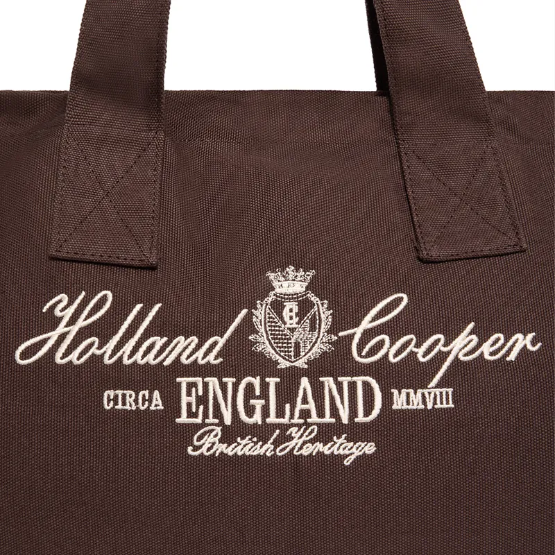 Holland Cooper Ladies Essential Tote Bag - Chocolate Ecru-3