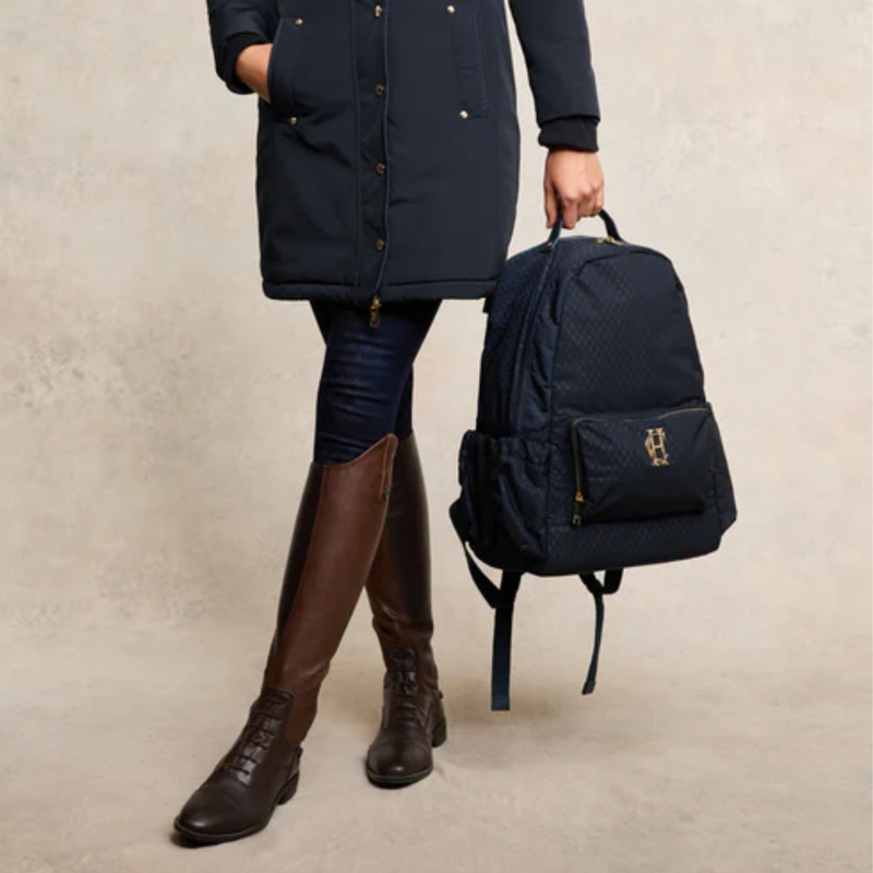 Holland Cooper Burghley Backpack - Navy Monogram-7