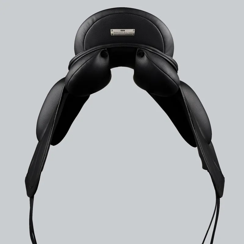 Premier Equine Montpellier Synthetic Dressage Saddle - Black-3