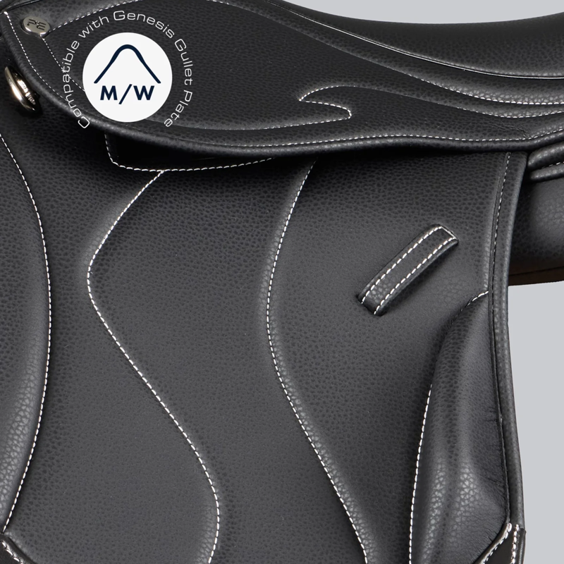 Premier Equine Rouen Synthetic Monoflap Cross Country Saddle - Black-1