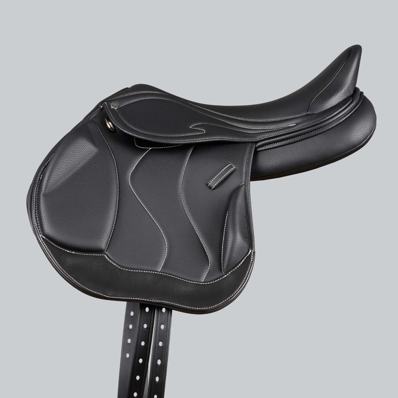 Premier Equine Rouen Synthetic Monoflap Cross Country Saddle - Black-2