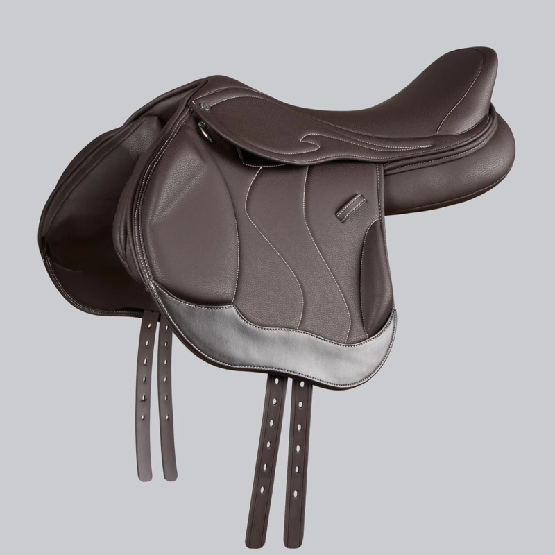Premier Equine Rouen Synthetic Monoflap Cross Country Saddle - Dark Havana