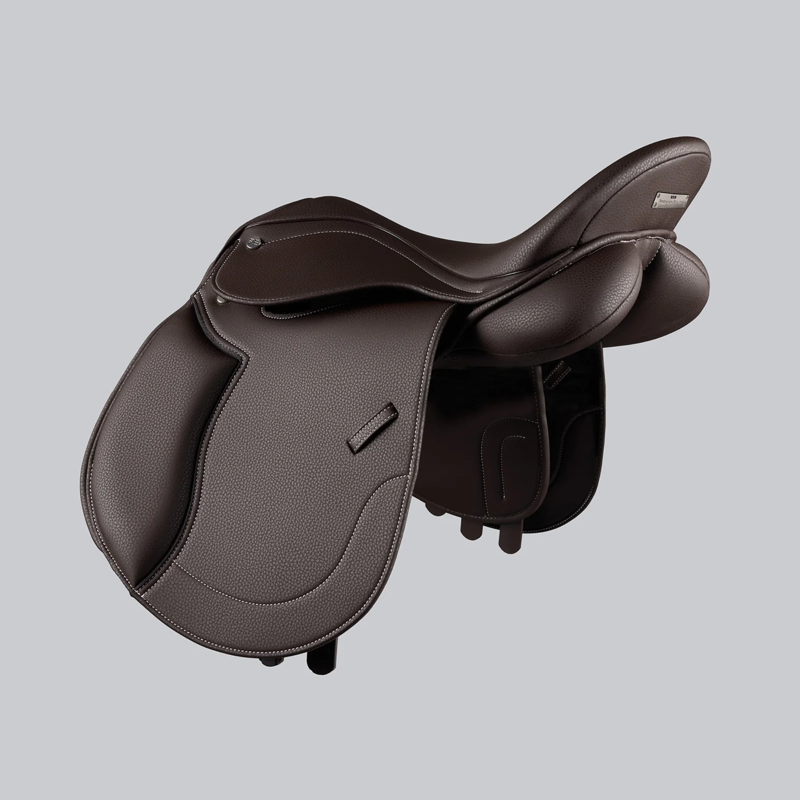 Premier Equine Biarritz Synthetic Pony GP/Jump Saddle - Brown-1