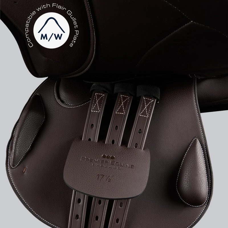 Premier Equine Antibes Synthetic Jump Saddle - Dark Havana-1