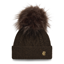 Holland Cooper Sloane Cable Bobble Hat - Chocolate