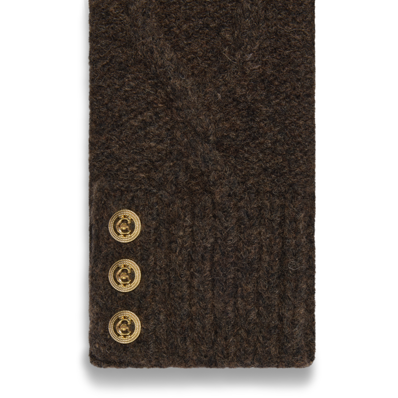 Holland Cooper Sloane Fingerless Gloves - Chocolate-1