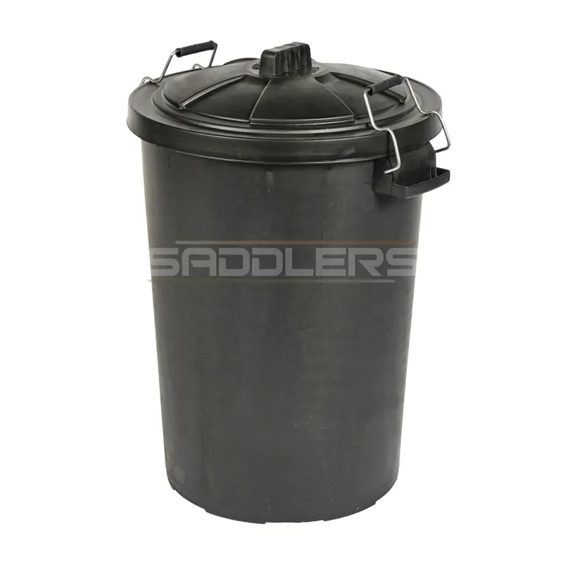 Heavy Duty Dustbin with Black Lid - 85L