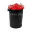 Heavy Duty Dustbin with Red Lid - 85L