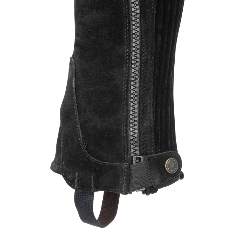 Moretta Suede Half Chaps - Adult Black-4