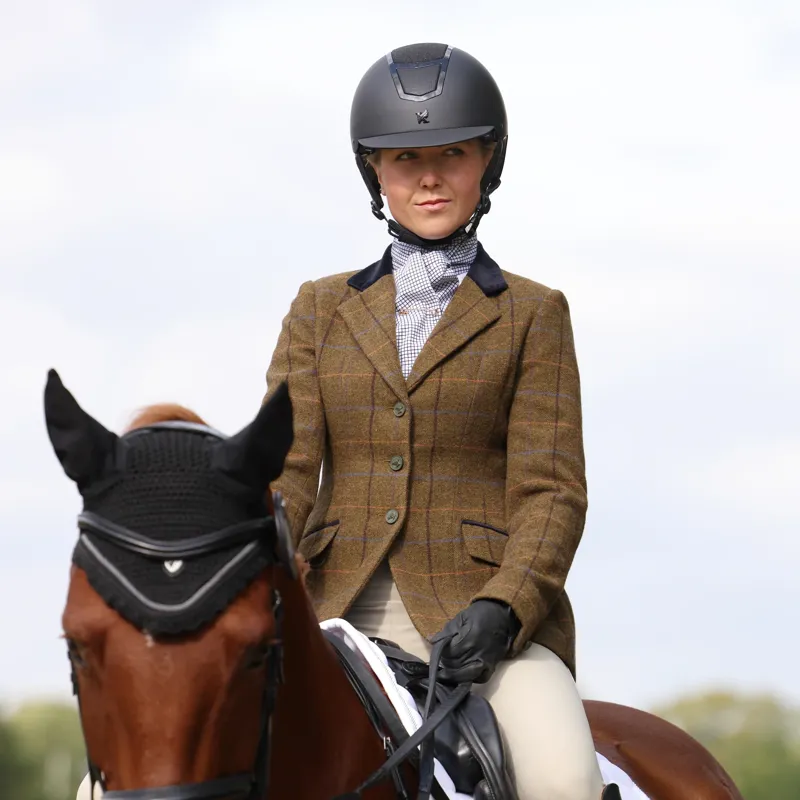 Aubrion Ladies Saratoga Jacket - Oak Brown Check-2