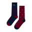 Joules Mens Kingsbury 2 Pack Socks - Red/Blue
