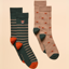 Joules Mens Kingsbury 2 Pack Socks - Green/Orange