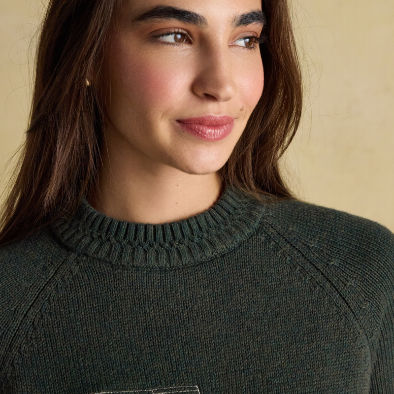 Joules Ladies Rutland 4x4 Jumper - Green-3