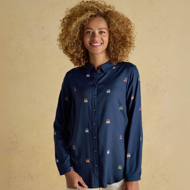 Joules Ladies Elvina 4x4 Shirt - Navy-1