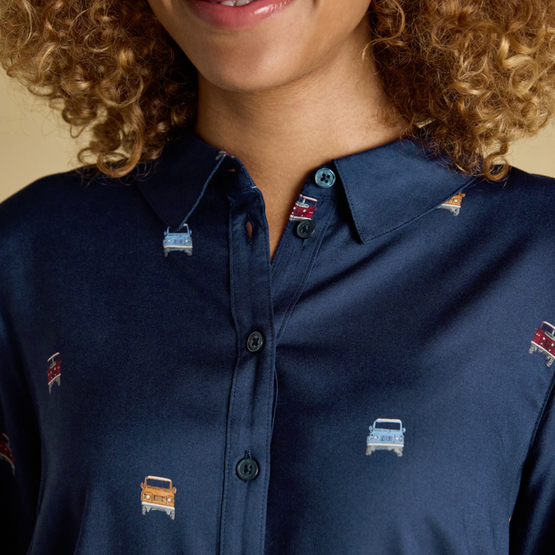 Joules Ladies Elvina 4x4 Shirt - Navy-3