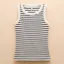 Joules Ladies Harbour Striped Jersey Vest - Crème Navy