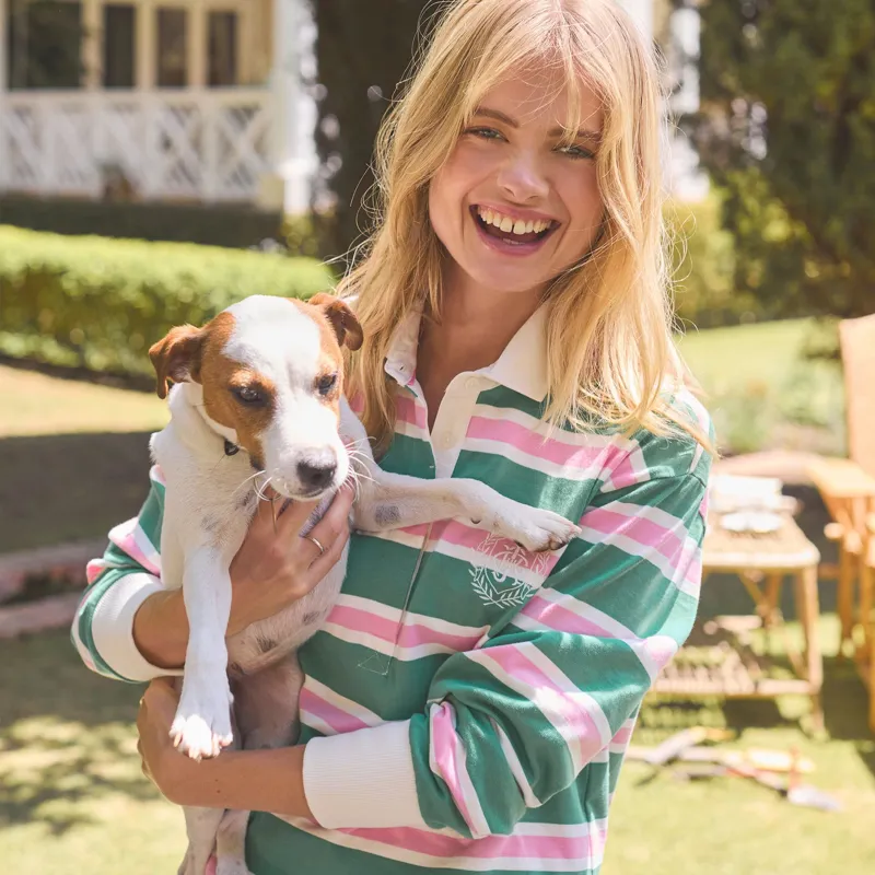 Joules Ladies Lara Top - Green Multi-4