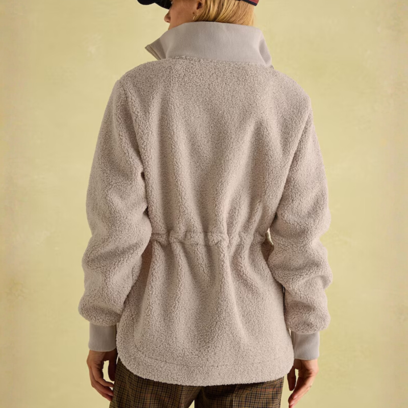 Joules Ladies Thurleston Borg Fleece - Neutral-2