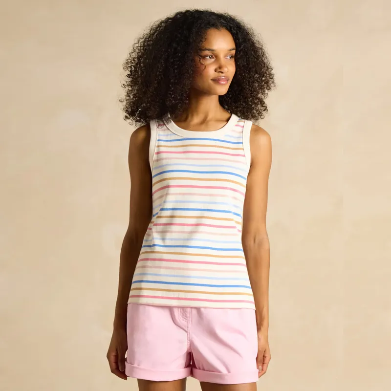 Joules Ladies Harbour Striped Jersey Vest - Multi Stripe-1