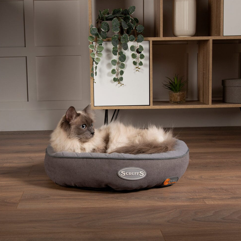 Scruffs Thermal Ring Cat Bed - Grey-1