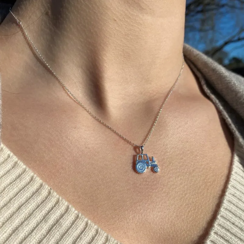 Reeves and Reeves Sterling Silver Tractor Necklace-1