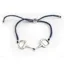 Hiho Silver Snaffle Friendship Bracelet - Navy