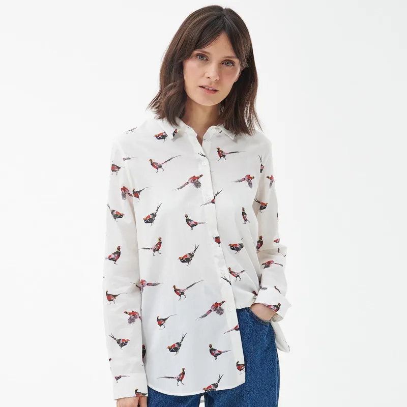 Barbour Ladies Safari Shirt - Off White-1