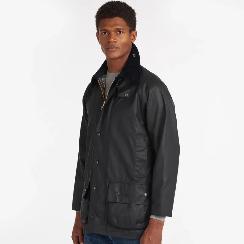 Barbour Mens Beaufort Wax Jacket - Navy-2