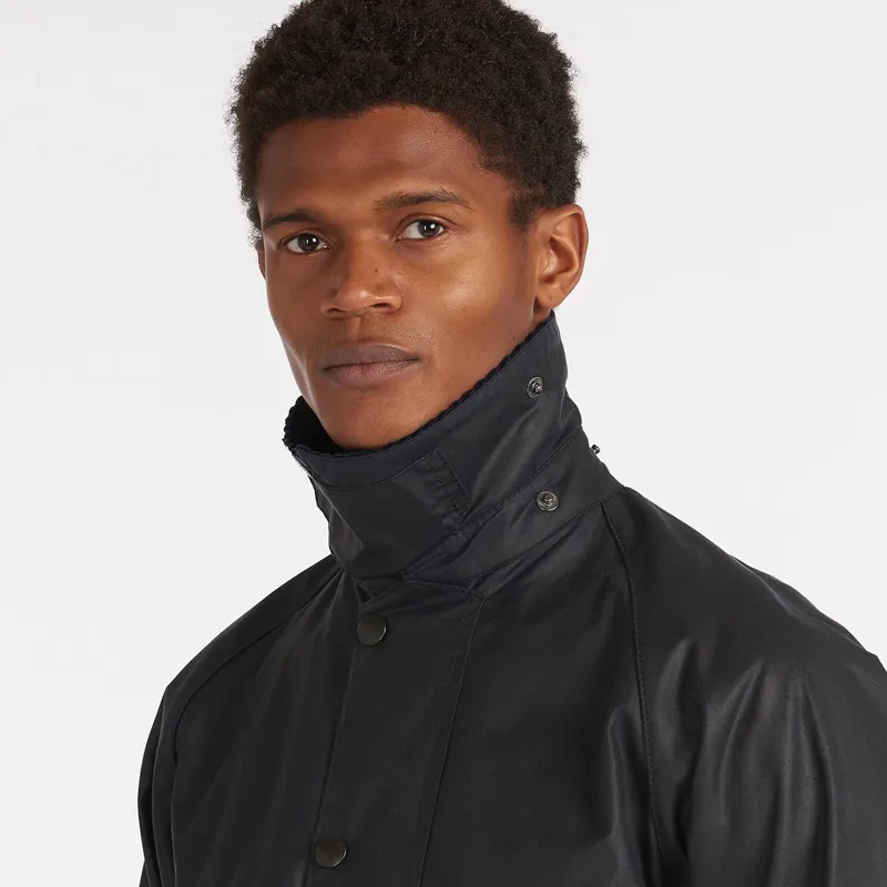 Barbour Mens Beaufort Wax Jacket - Navy-1