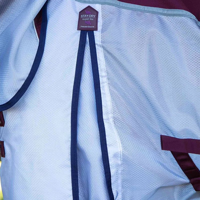 Premier Equine Buster Stay-Dry Super Lite Fly Rug - Wine-3