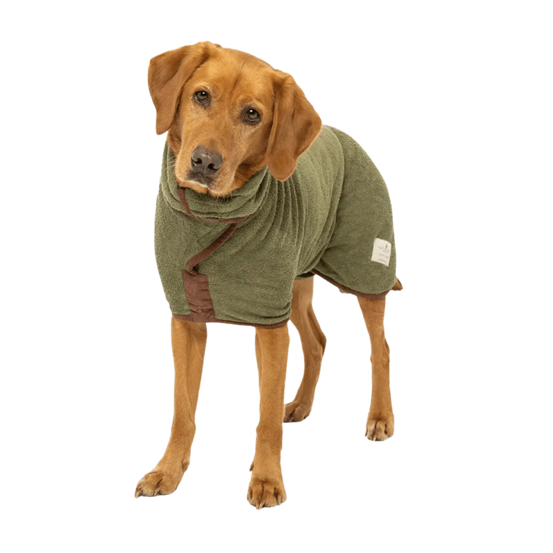 Ruff and Tumble Country Dog Drying Coat - Moss