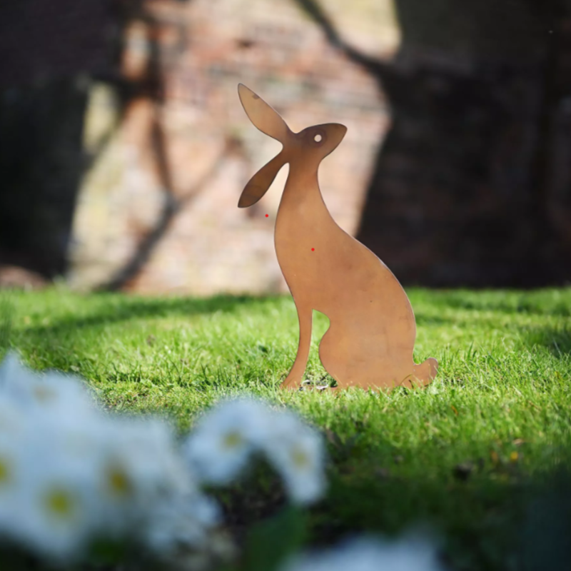 Garden Silhouette Morning Hare-1