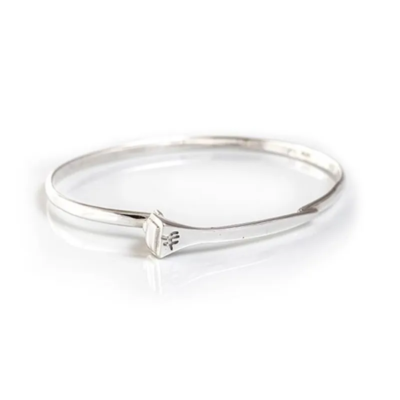 Hiho Silver - Sterling Silver Farrier Nail Bangle-1
