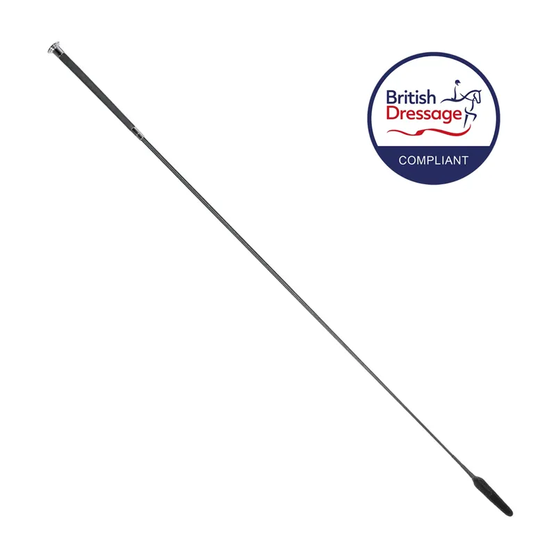 Country Direct X-Grip Flap End Dressage Whip - Black