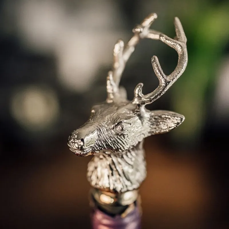 Culinary Concepts Stag Bottle Stopper - Nickel Finish-2