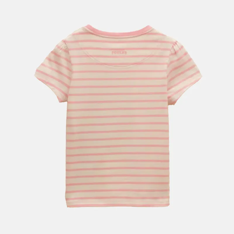 Joules Kids Astra Horse Print T-Shirt - Pink Stripe-1
