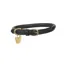 Digby and Fox Rolled Leather Dog Collar - Black