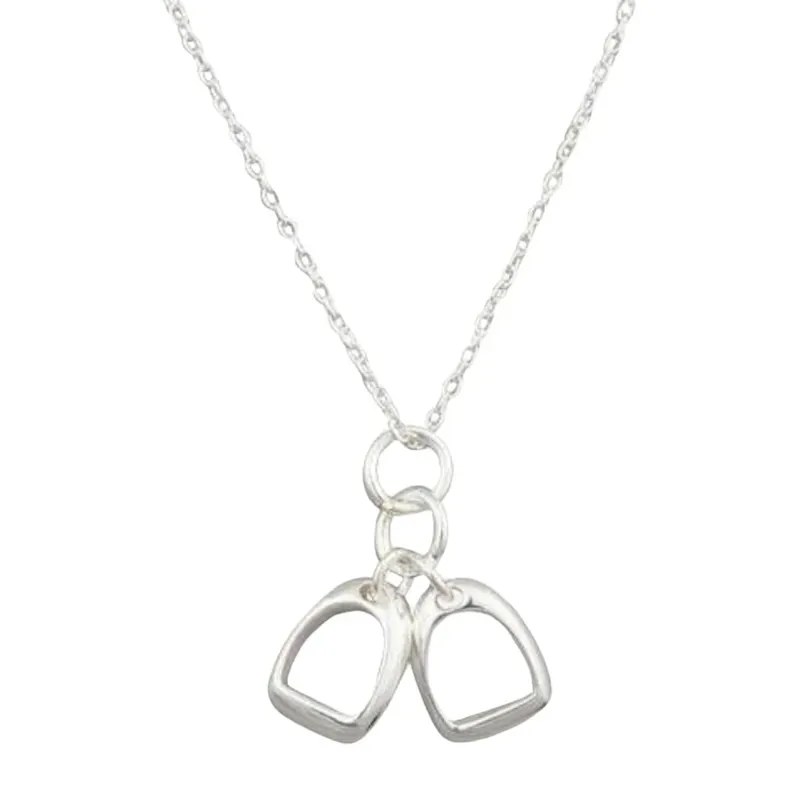 Reeves and Reeves Two Stirrup Charm Necklace