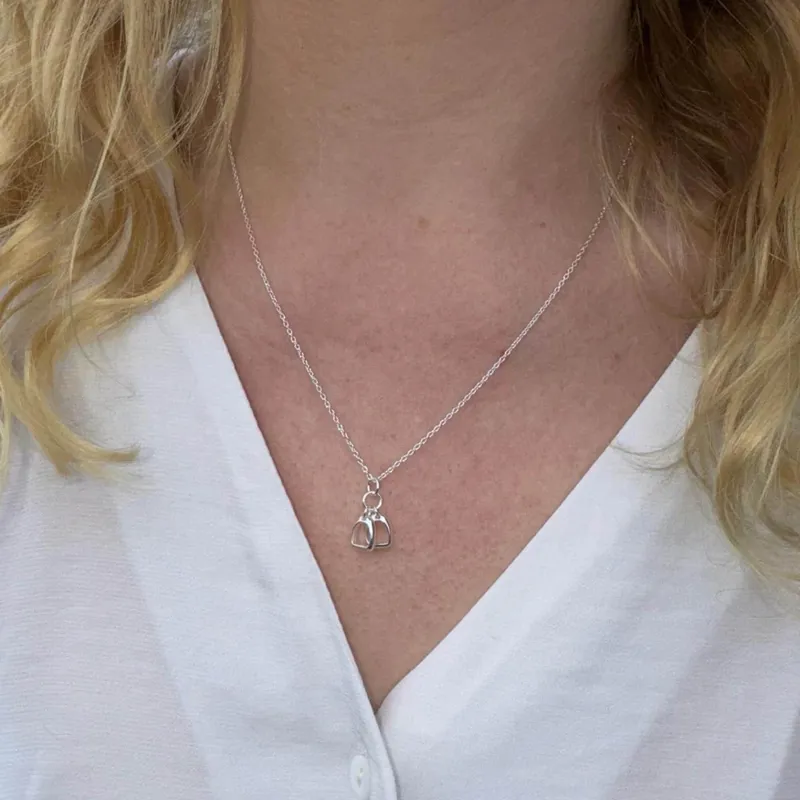 Reeves and Reeves Two Stirrup Charm Necklace-1