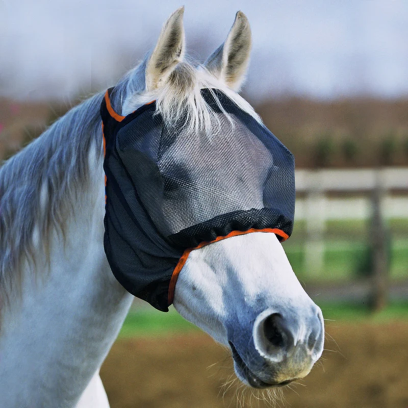 Equilibrium Field Relief Midi Fly Mask Without Ears - Black/Orange
