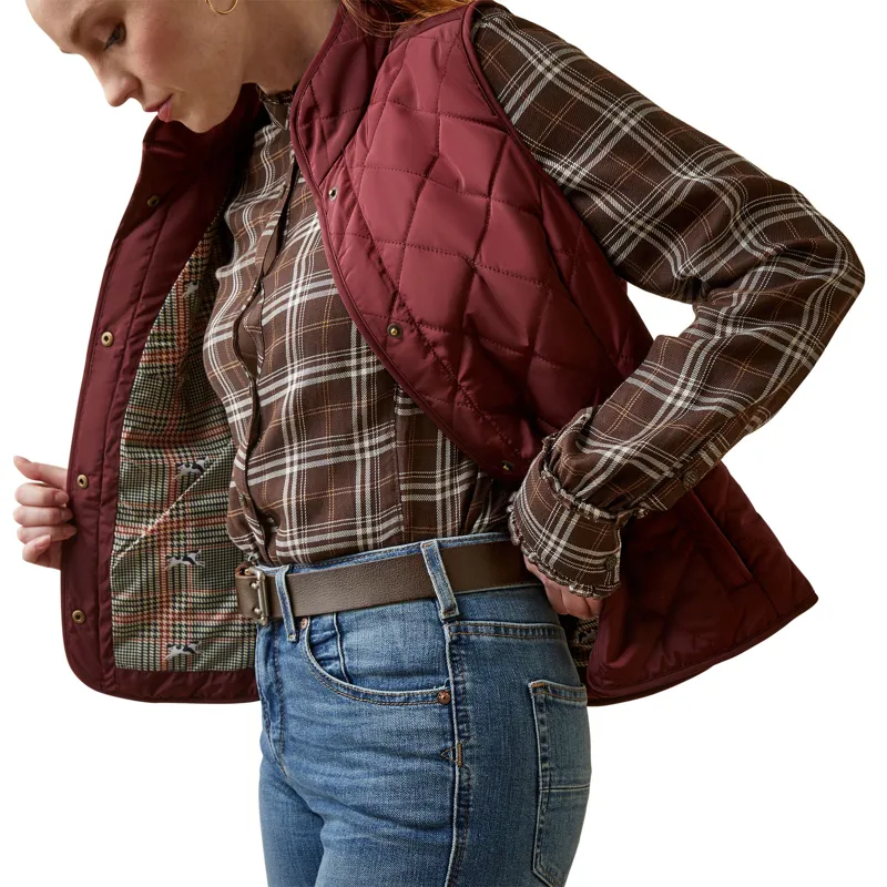 Ariat Ladies Woodside Vest Tawny Port-2