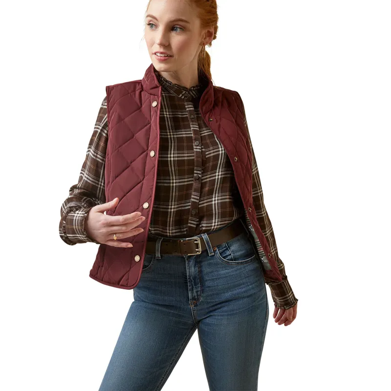 Ariat Ladies Woodside Vest Tawny Port